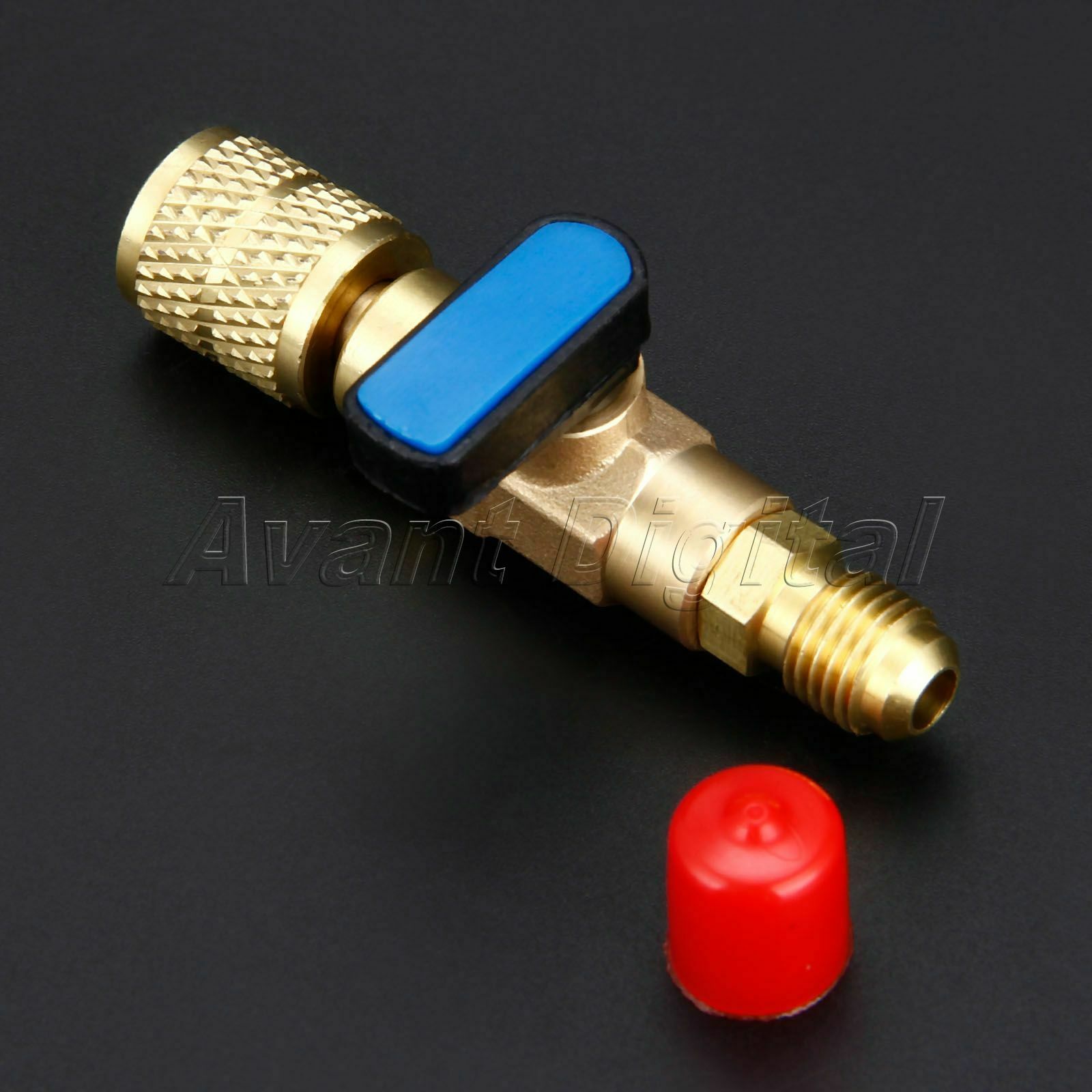 3Pcs HVAC A/C Straight SHUT-OFF Ball Valve Adapter 1/4" 5/16" SAE R22 R12 R410a