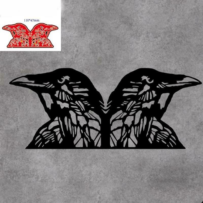 Metal Cutting Die 2 Birds Heads Combination Embossing Puzzle Dies Templates
