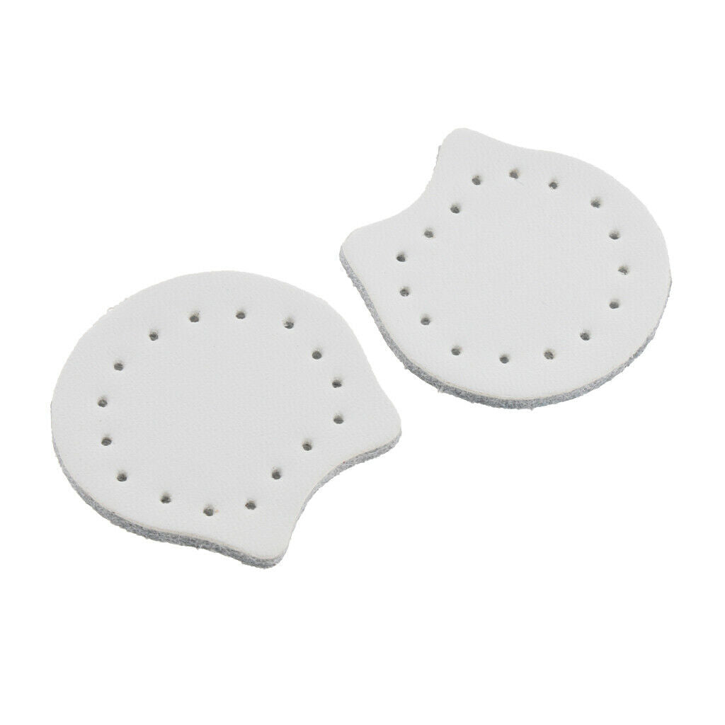 2pcs Leather Sew on Bag Zipper Stopper Bottom Purse Making Supplies White