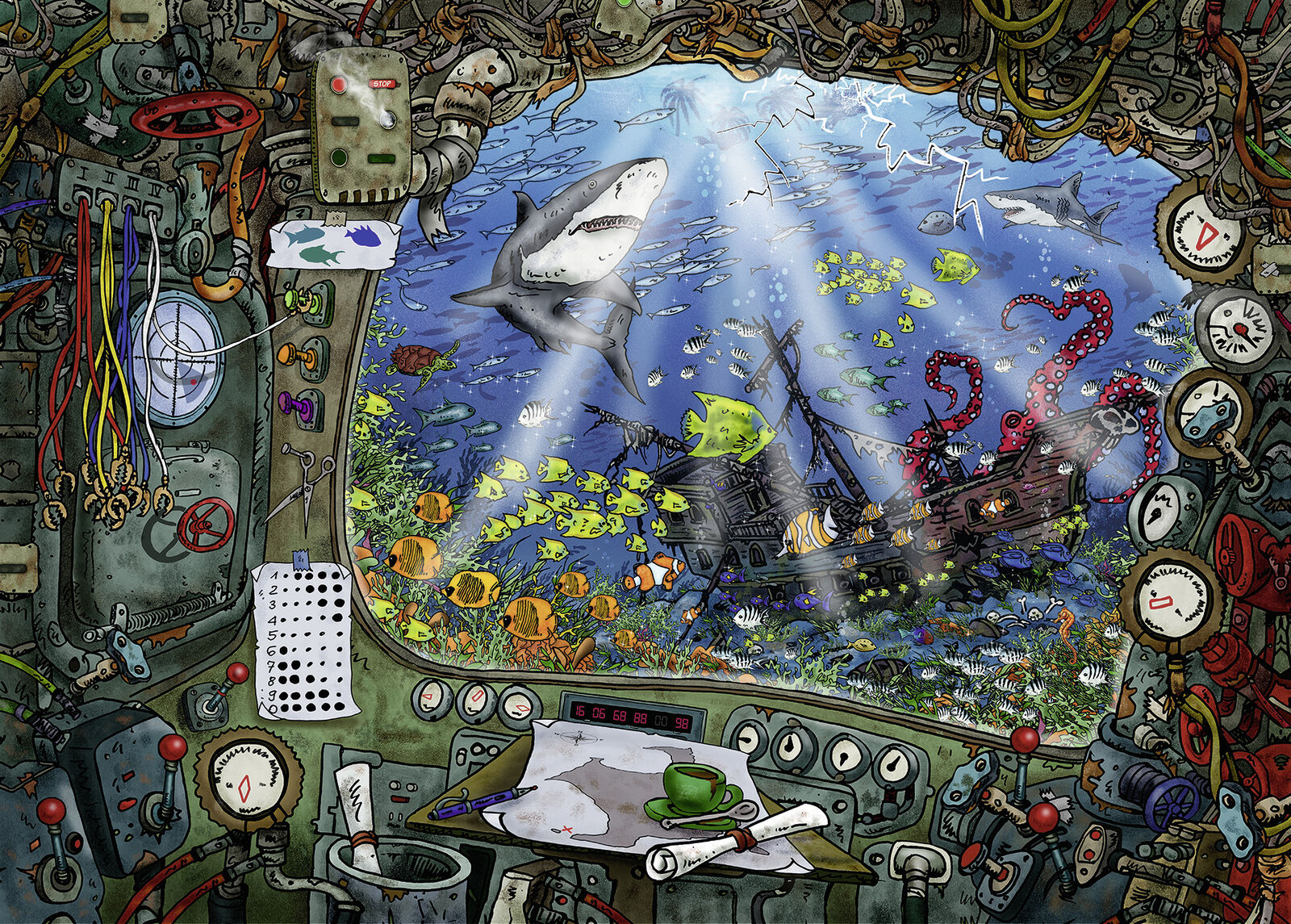 19959 Ravensburger Escape Puzzle Submarine Jigsaw Puzzle inc 759pcs Age 12 Years