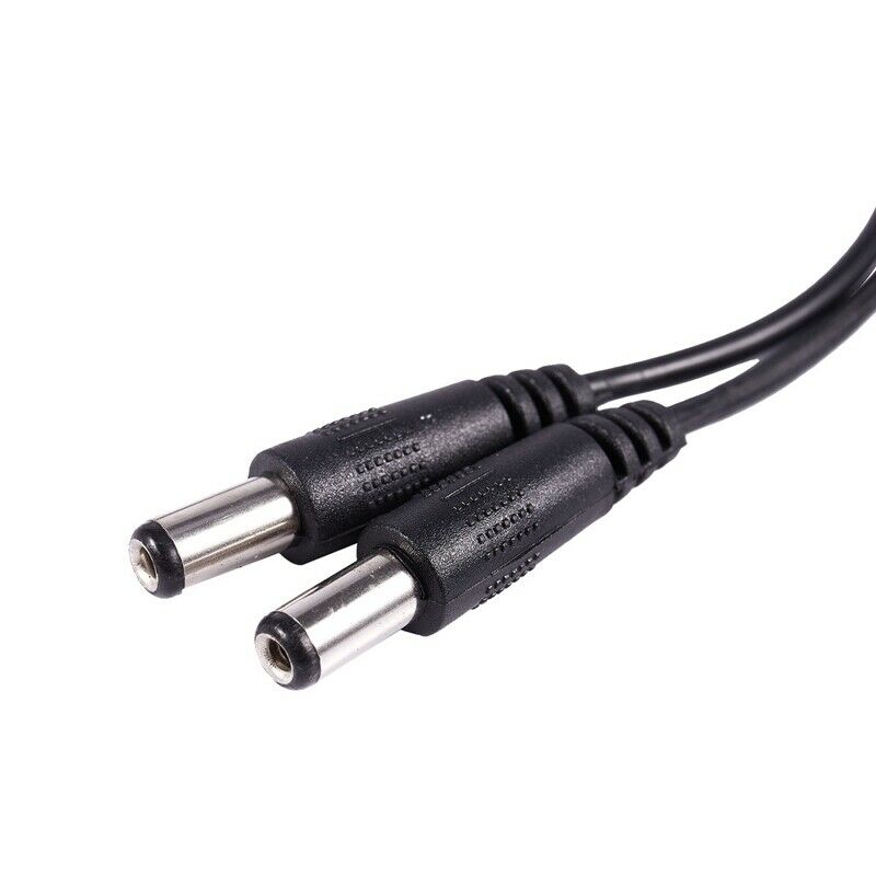 5.5x2.1mm 1 to 2 M/F DC Power Splitter Cable for Security CCTV Camera J1K9