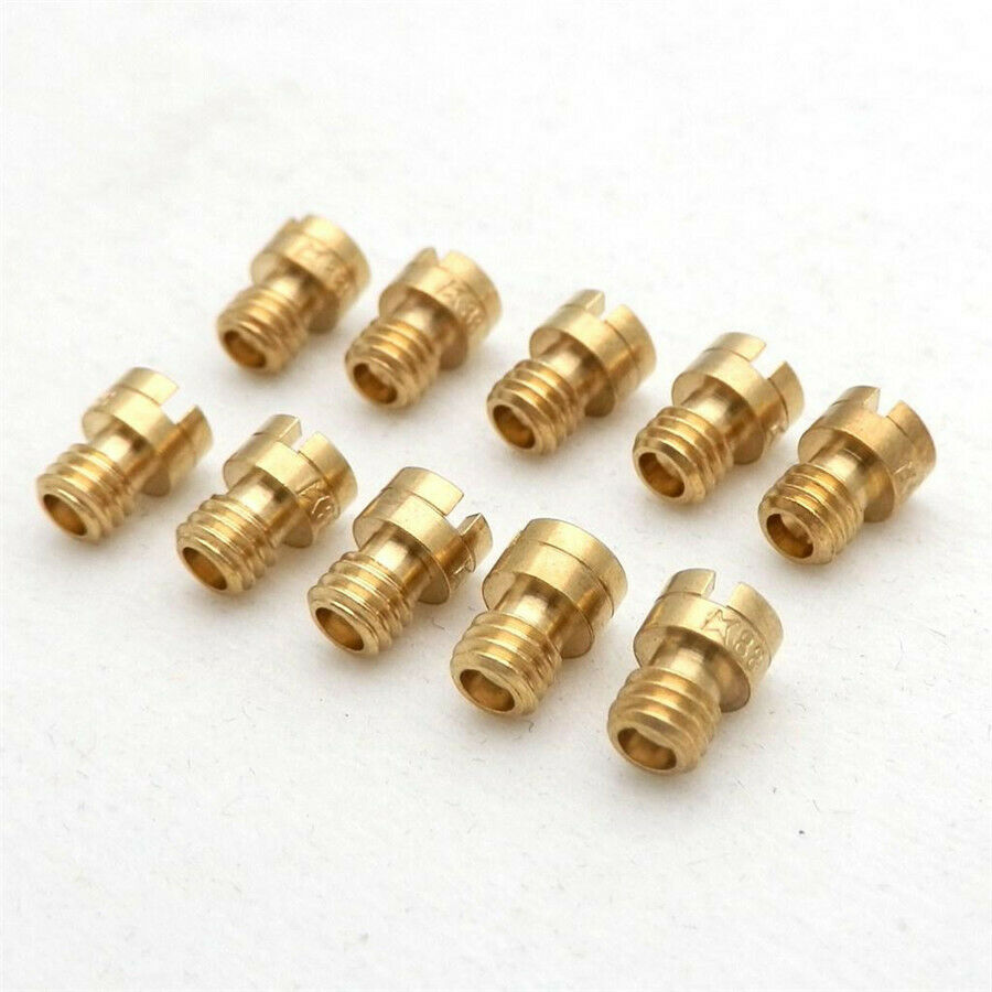 10 Pcs 10 sizes Round Head Carburetor Main Jet Nozzle for GY6 50cc 139QMB Engine