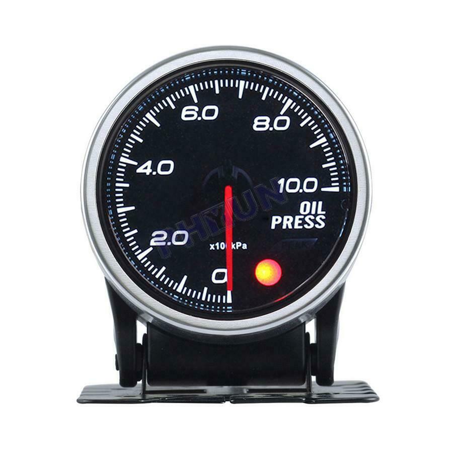 2 Inch Oil Pressure Meter 0-10 Bar w/ Electronic Sensor Smoke Lens Universal