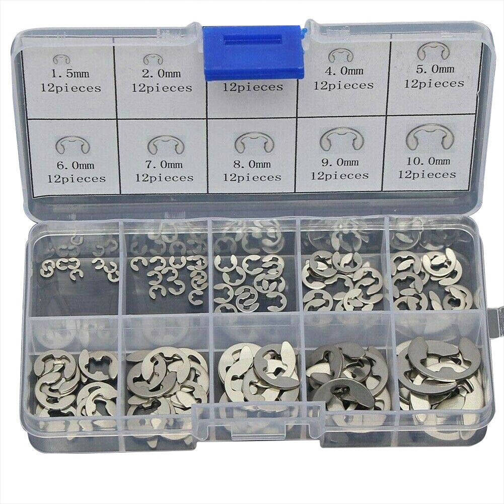 Stainless Steel Metric External E Clip Washer Rings Retaining Circlip Clips HN