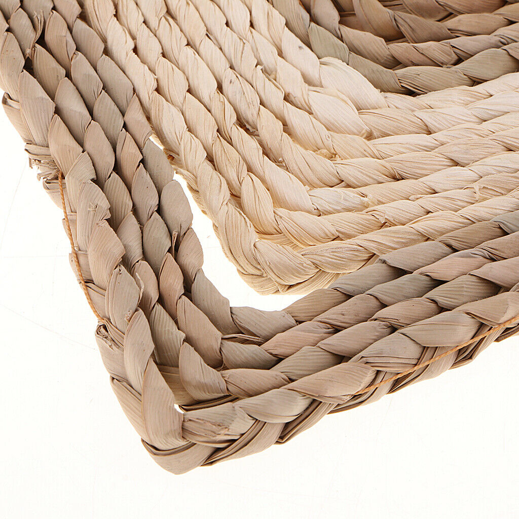 Rustic Handmade Woven Cushion Chair Pad Braided Seat Floor Pillow Patio