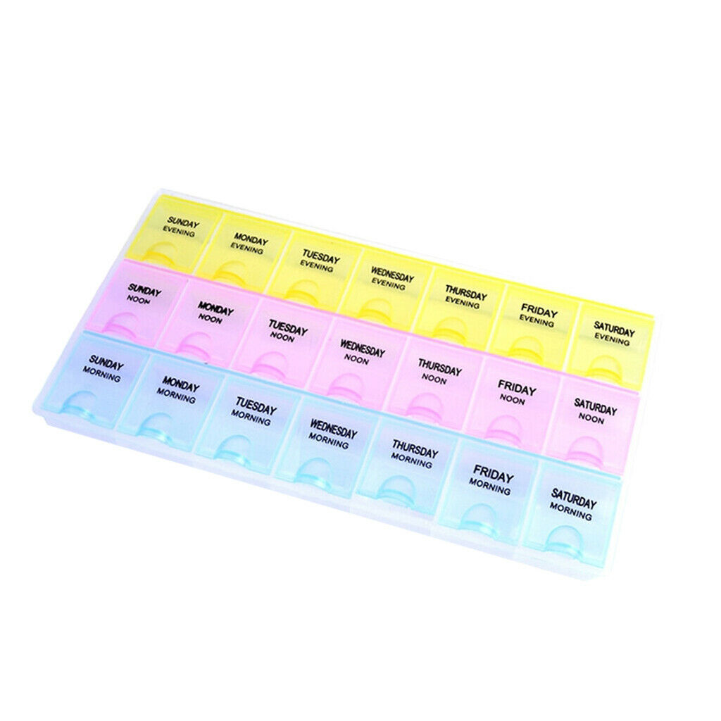 21Grid Durable False Nail Art Case Holder Container Nail Art Tip Storage Box