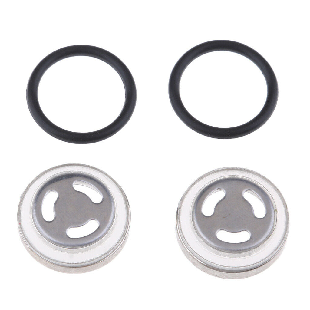 2 Set Motorcycle Brake Master Cylinder Reservoir Sight Mirror Gasket Parts