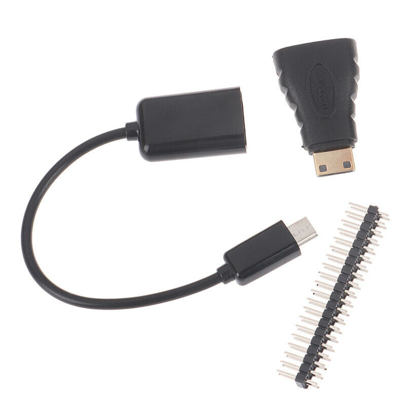 3 in 1 Set for Raspberry Pi Zero HDMI Adapter OTG Cable Male 40P GPIO Hea.l8