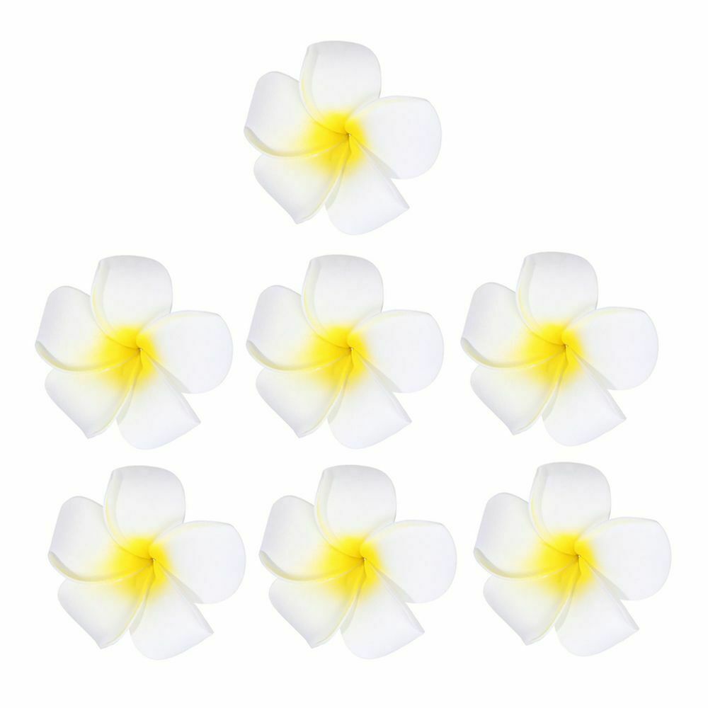Girl Gift Simulation Hair Clip Beach Seaside White Plumeria Hairpin Flower