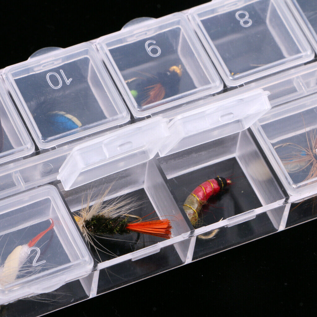 12 Pcs Assortment of Trout Flies Dry Flies for Fly Fishing Nymph Buzzers