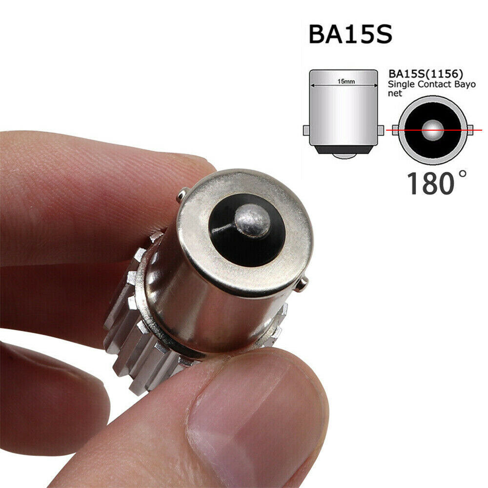 2x 1156 COB LED Bulb BA15S 6000K White Super Bright Tail Brake Reverse Lights US