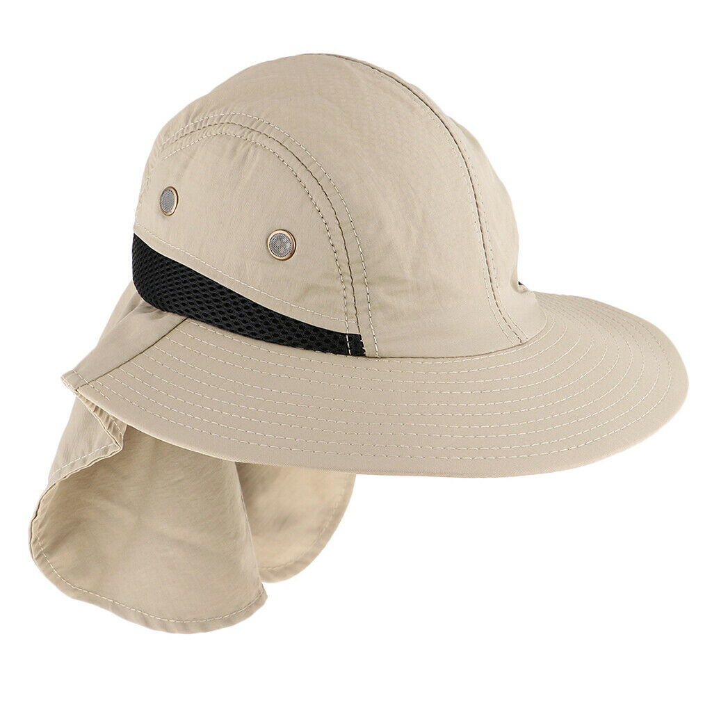 Outdoor Jungle Hat Khaki Shawl Neck Sun Protection Hat Face Protection Caps