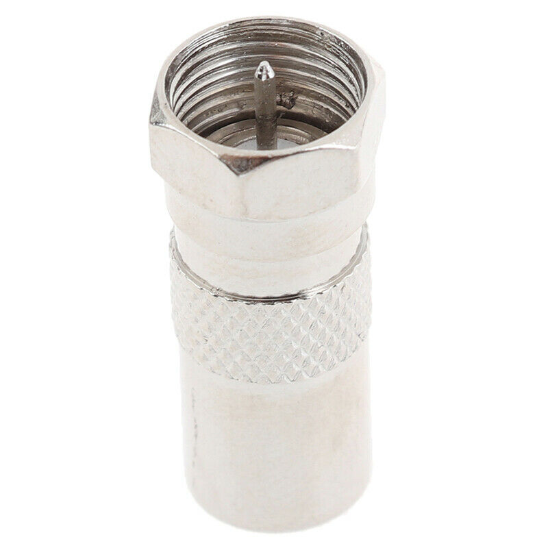 2Pcs F Type Male Plug Connector Socket to RF Coax TV Aerial Male Adapt.l8