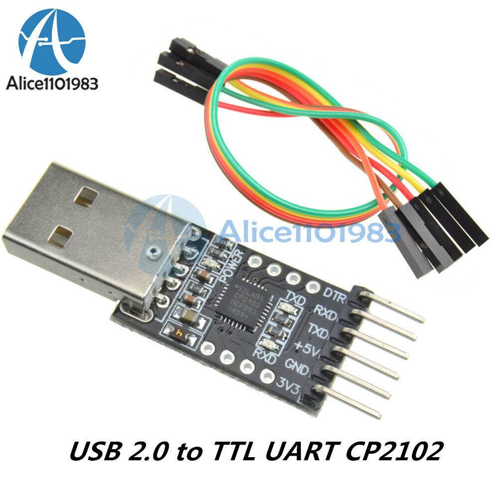 5PCS CP2102 USB 2.0 to UART TTL 6PIN Module Serial Converter +Cables