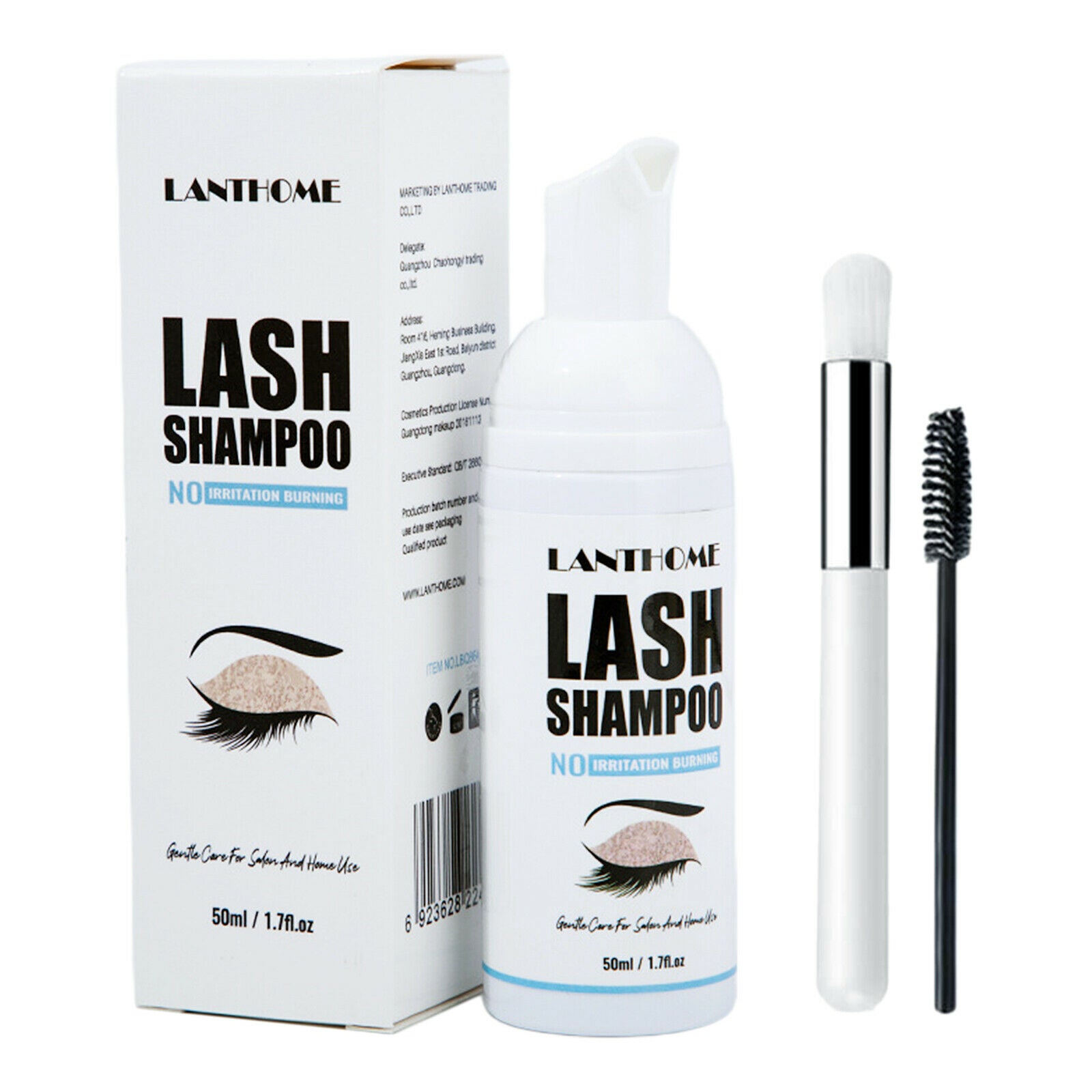 Eyelash Extension Shampoo Eyelid Foam Cleanser for Residue Mascara 1.69fl.oz