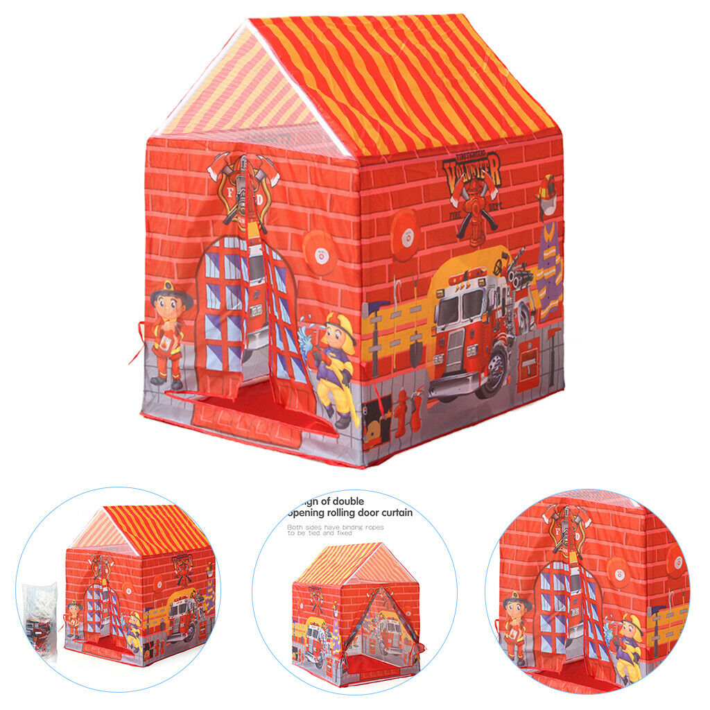 Kids Playhouse Toys Play Tent Children's House Boy Girls Gift Fire Fighting