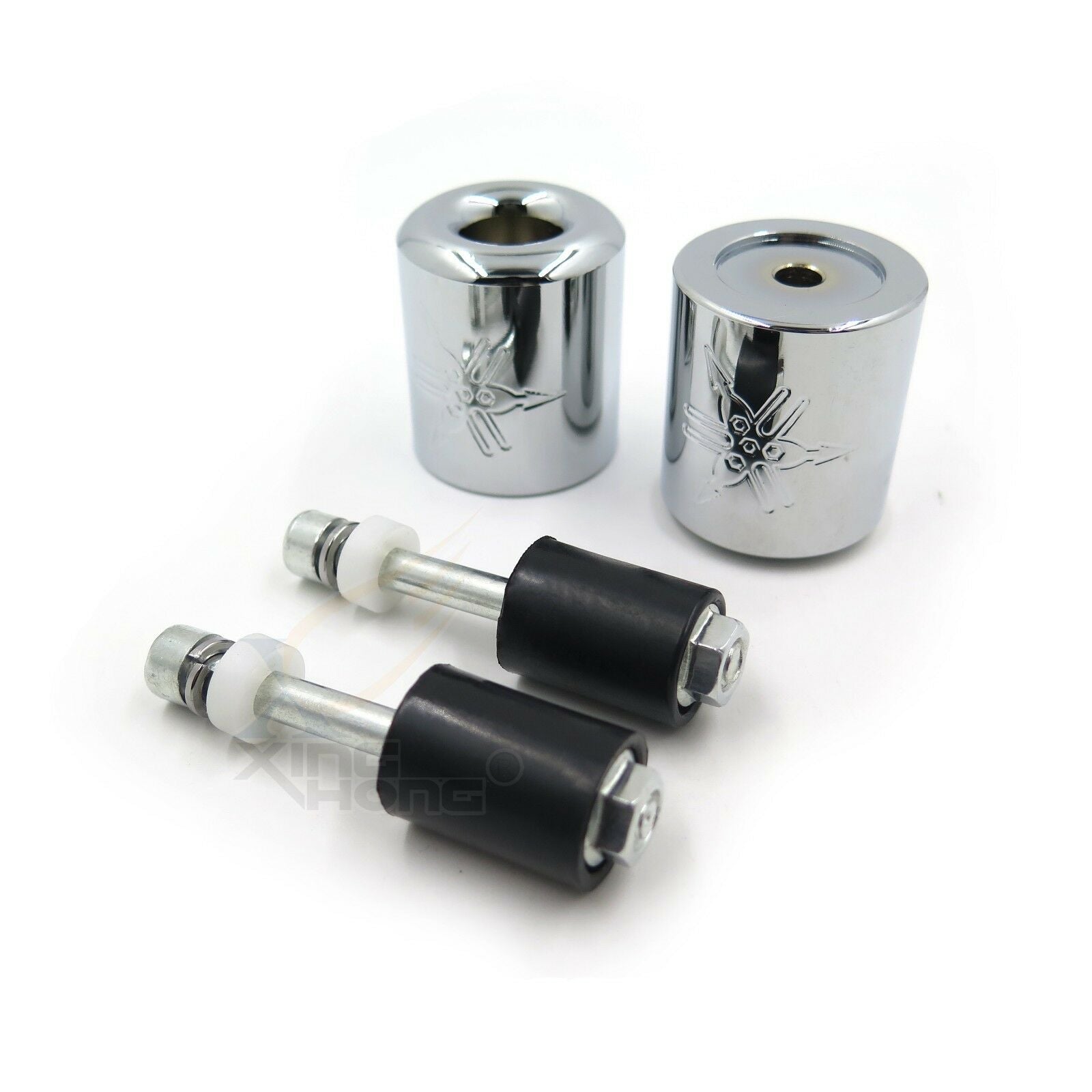Chromed Bar End Handlebar Slider Rubber For Yamaha YZF R1 YZF-R1 1998-2012