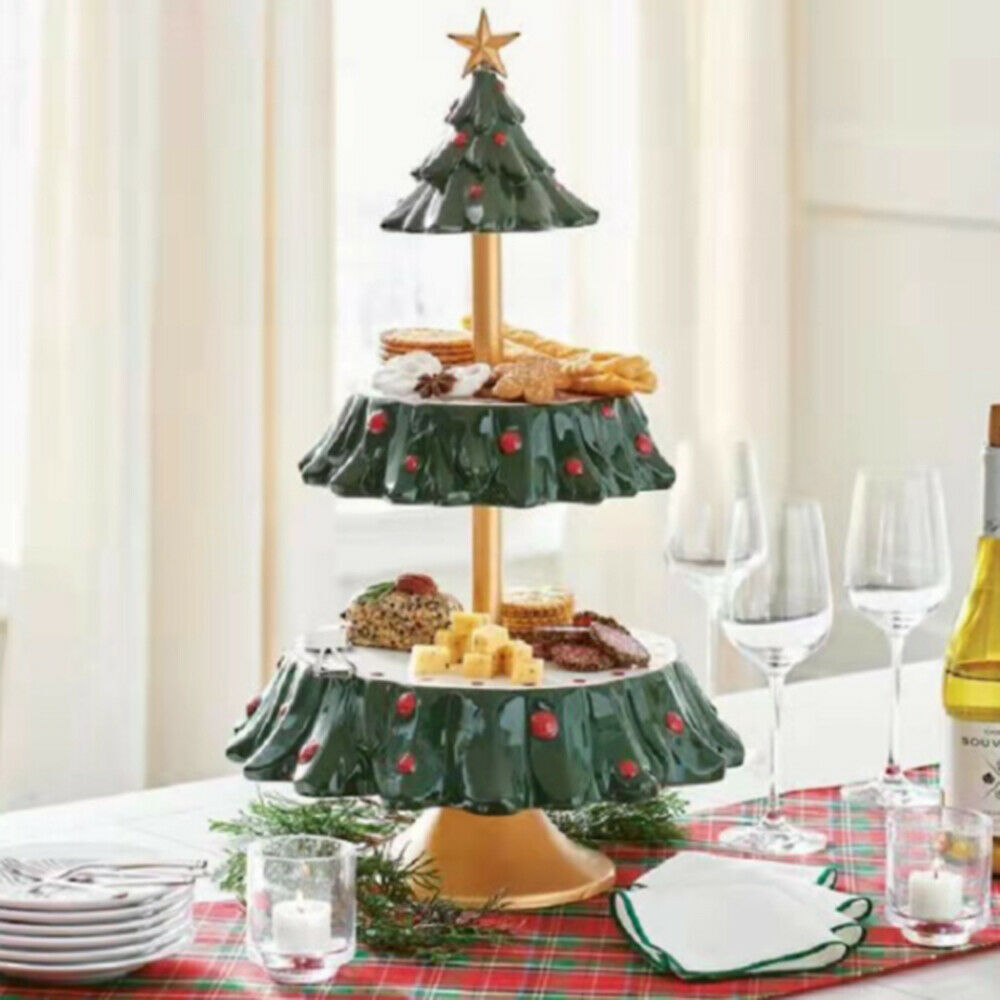 Christmas Snack Rack Christmas Tree Dessert Table Fruit Plate Holiday Party Tray