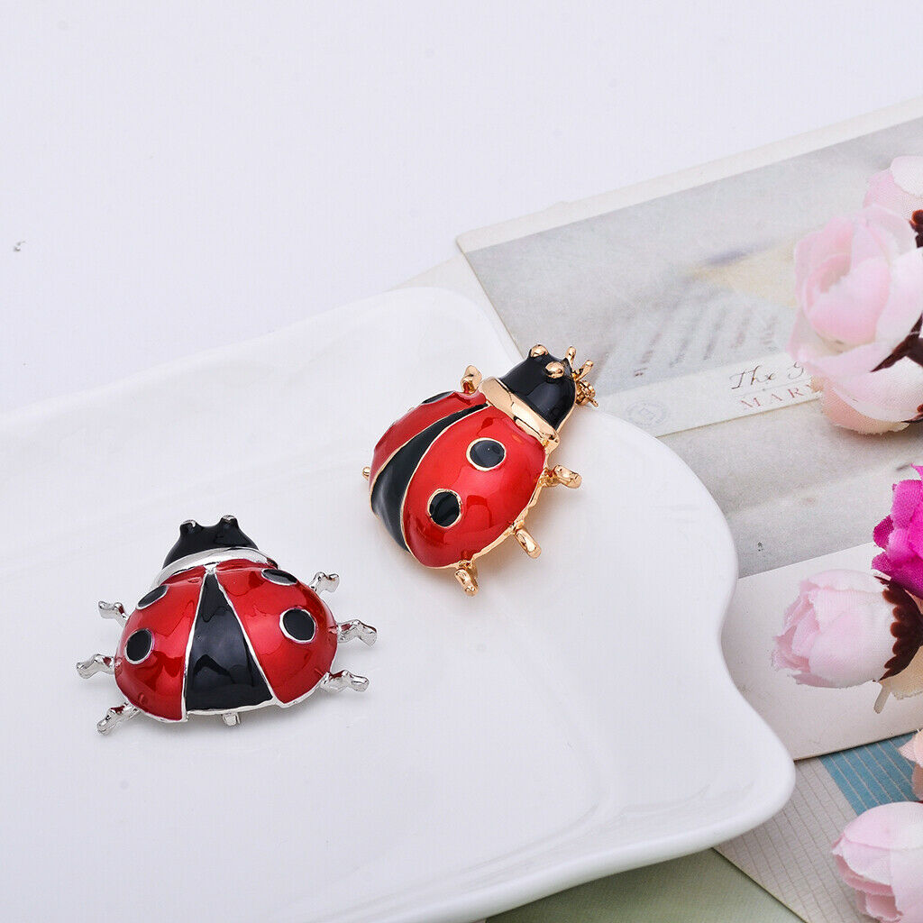 Cute Lady Bird Beetle Brooch Pin Womens/Men/Children Unisex Fashion Jewelry