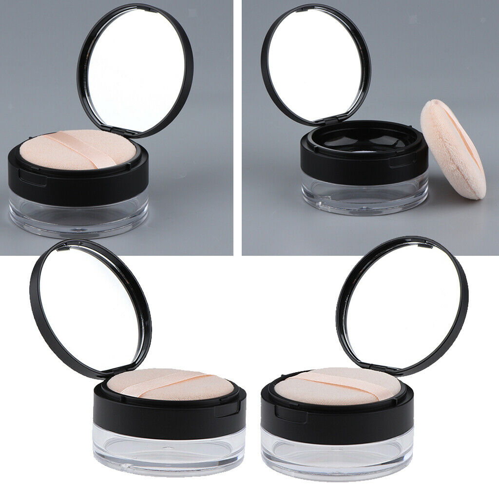 2 Pieces 20G Empty Face Loose Powder Case Makeup Jar Cosmetic Holder Box