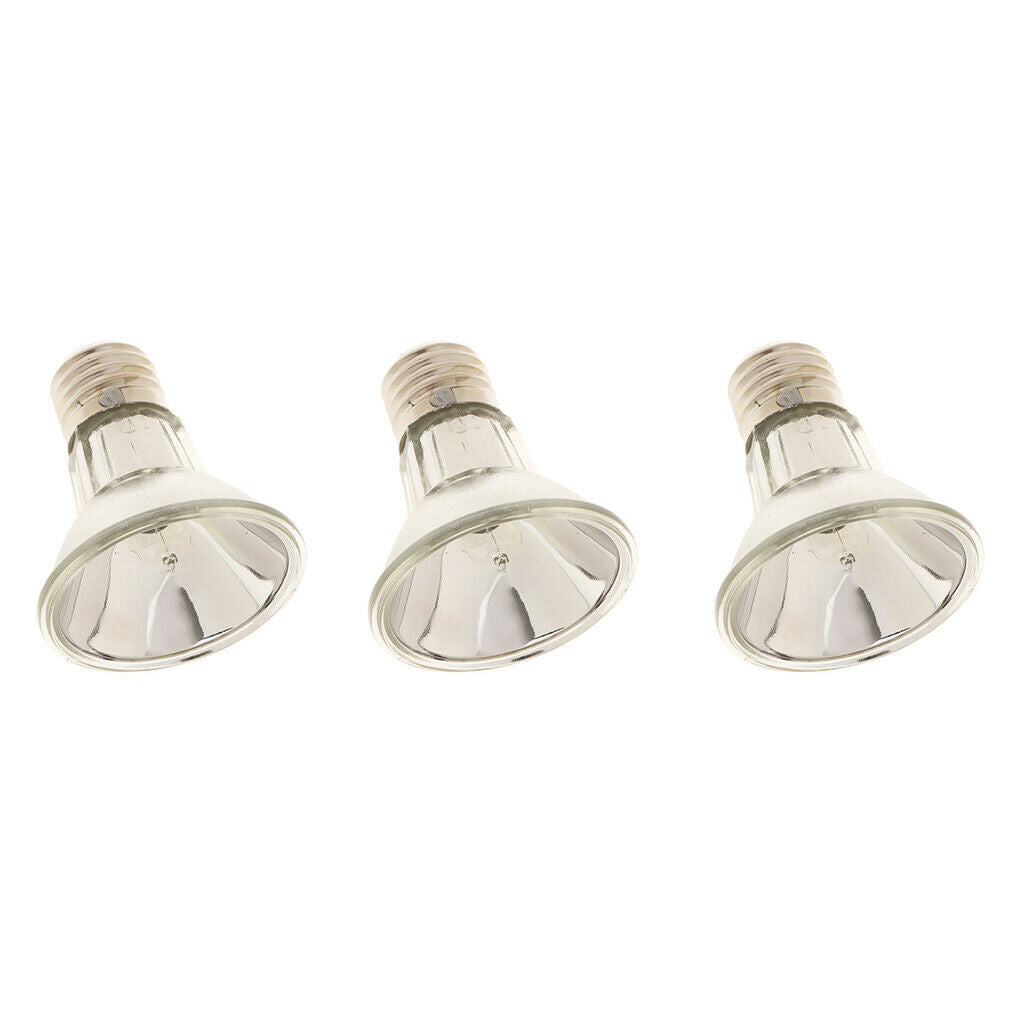 3pcs E27 Reptile Halogen Spotlight Full Spectrum UVA UVB Heating Light 25W