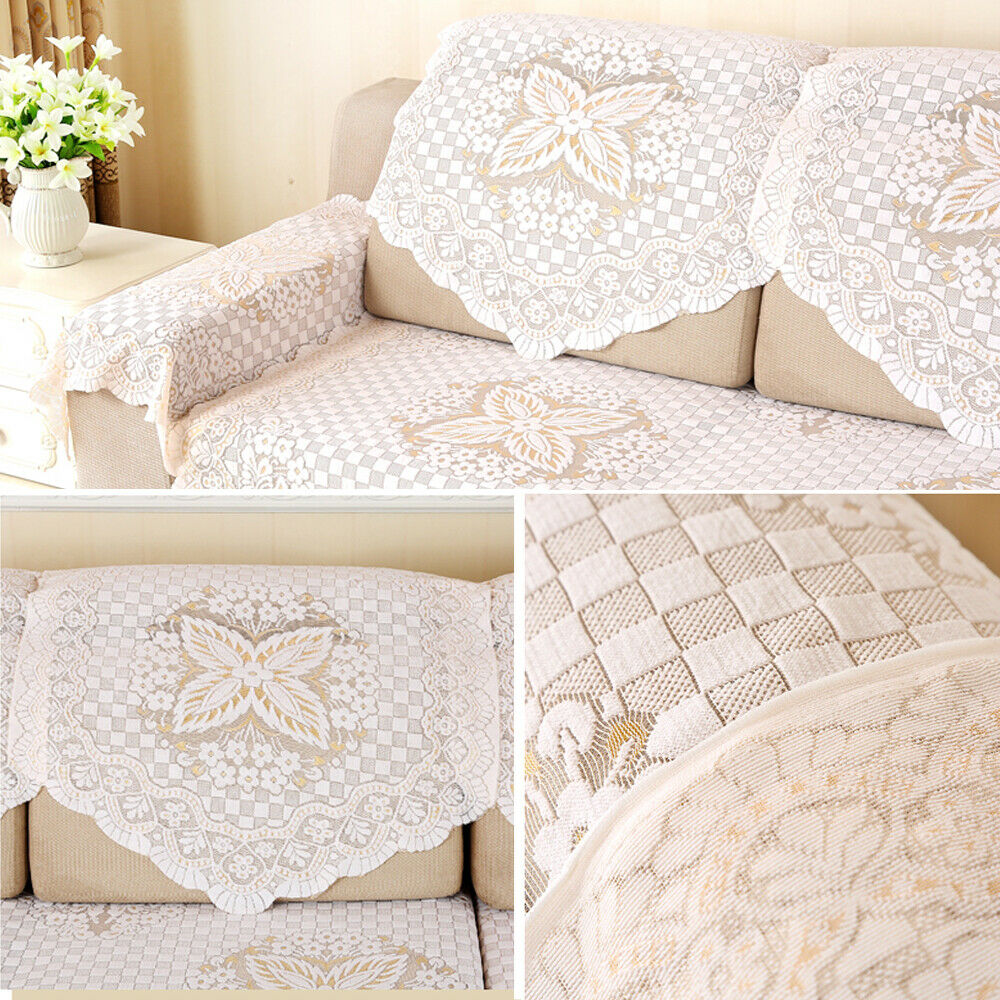 4Pcs Sofa Throw Cover Armchair Slipcovers Furniture Protector Butterfly Flower