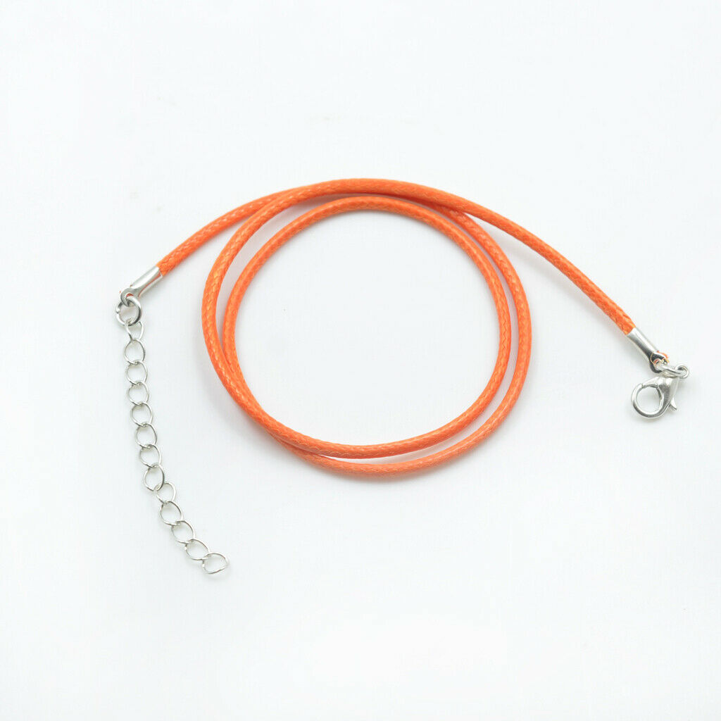 8Pc Mix Waxed Necklace Cord Chain with Lobster Claw Clasp DIY Jewelry Making