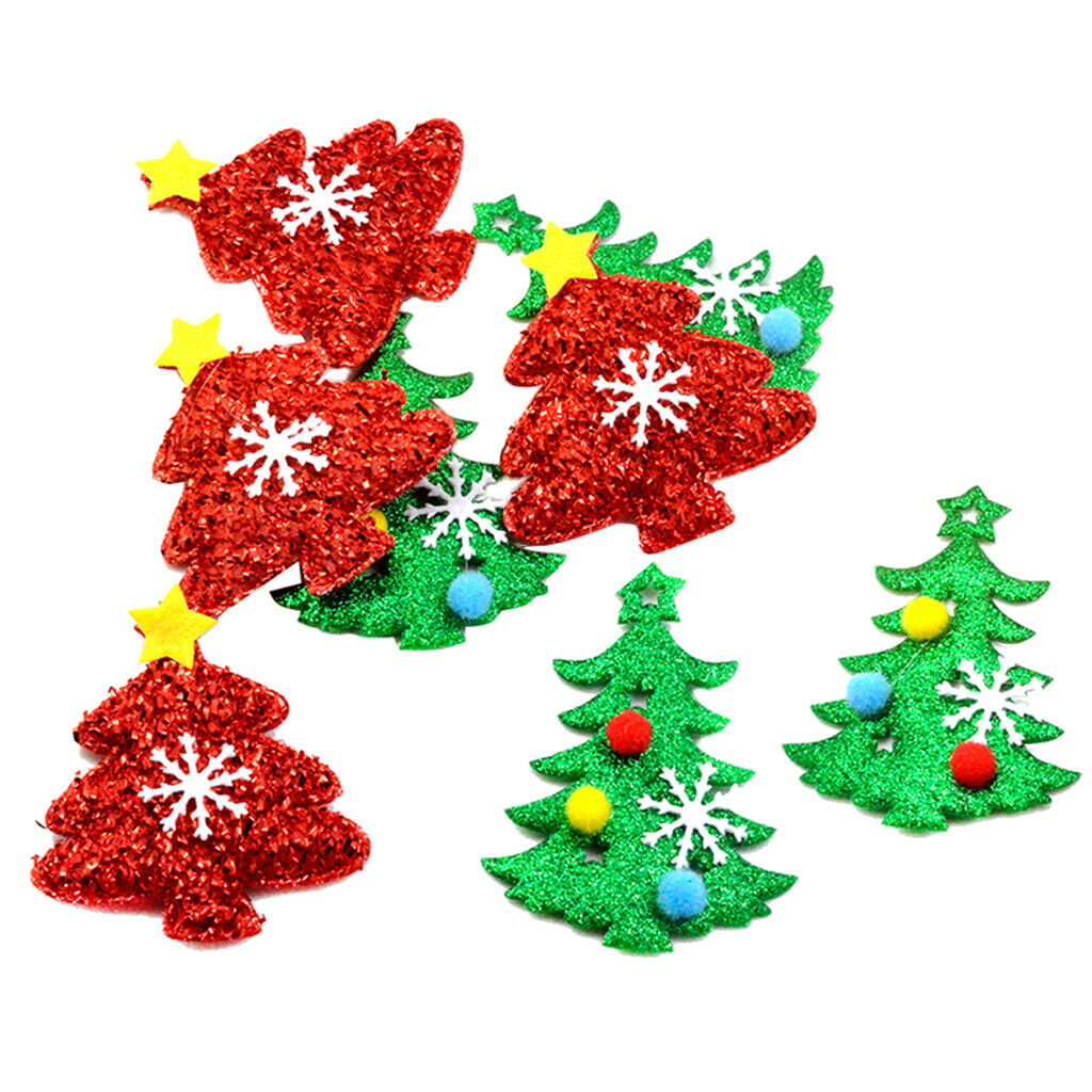 8Pcs Rainbow Christmas Tree Embellishments for Christmas Clothes Jewelry Sewing