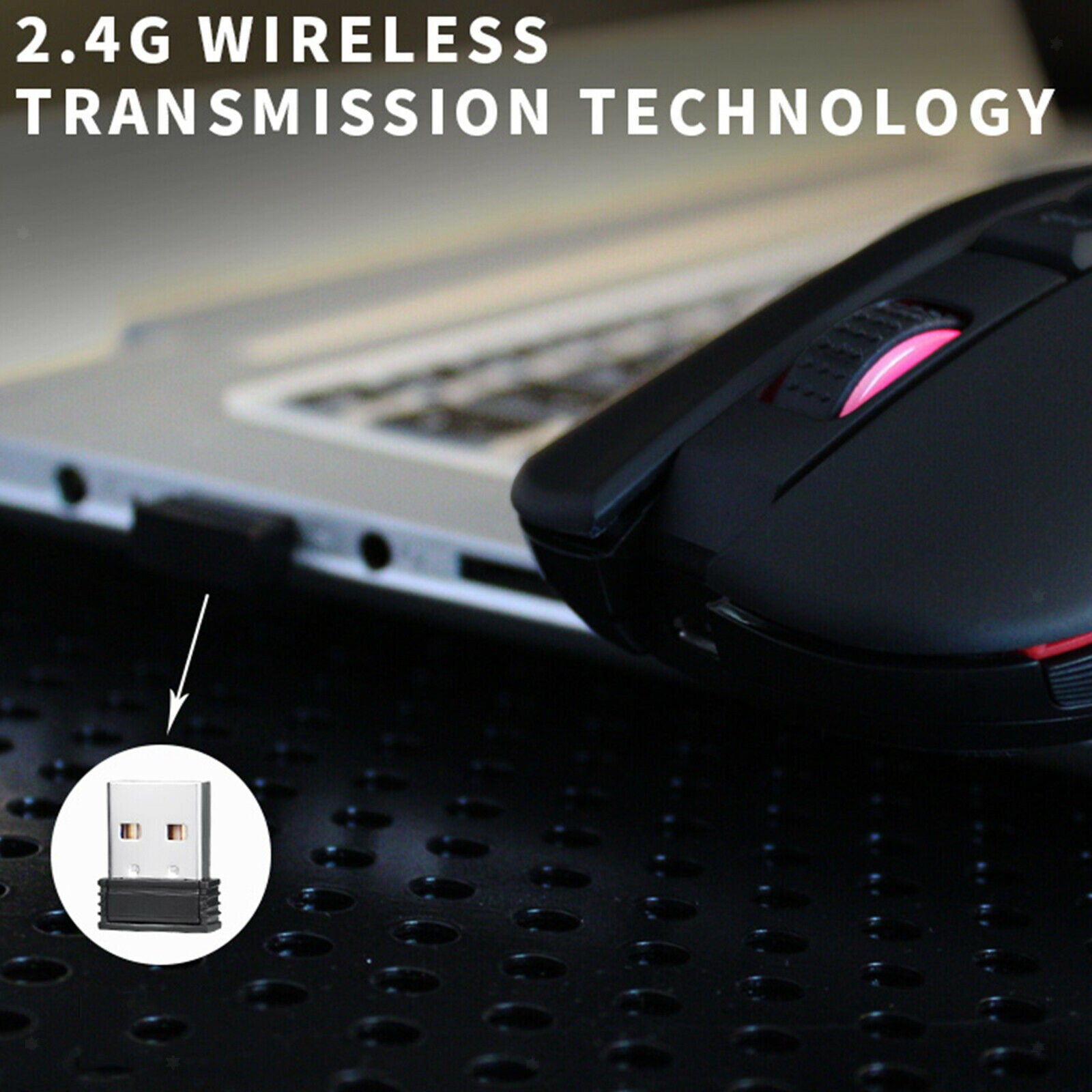 2.4G USB Wireless Mice Quiet Mouse With Backlights for Long Standby Mobile