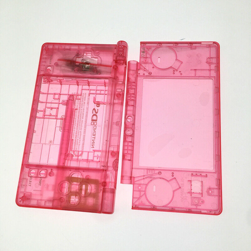 Clear pink Full Housing Shell Case Repair Part Replacement for Nintendo DSi NDSI