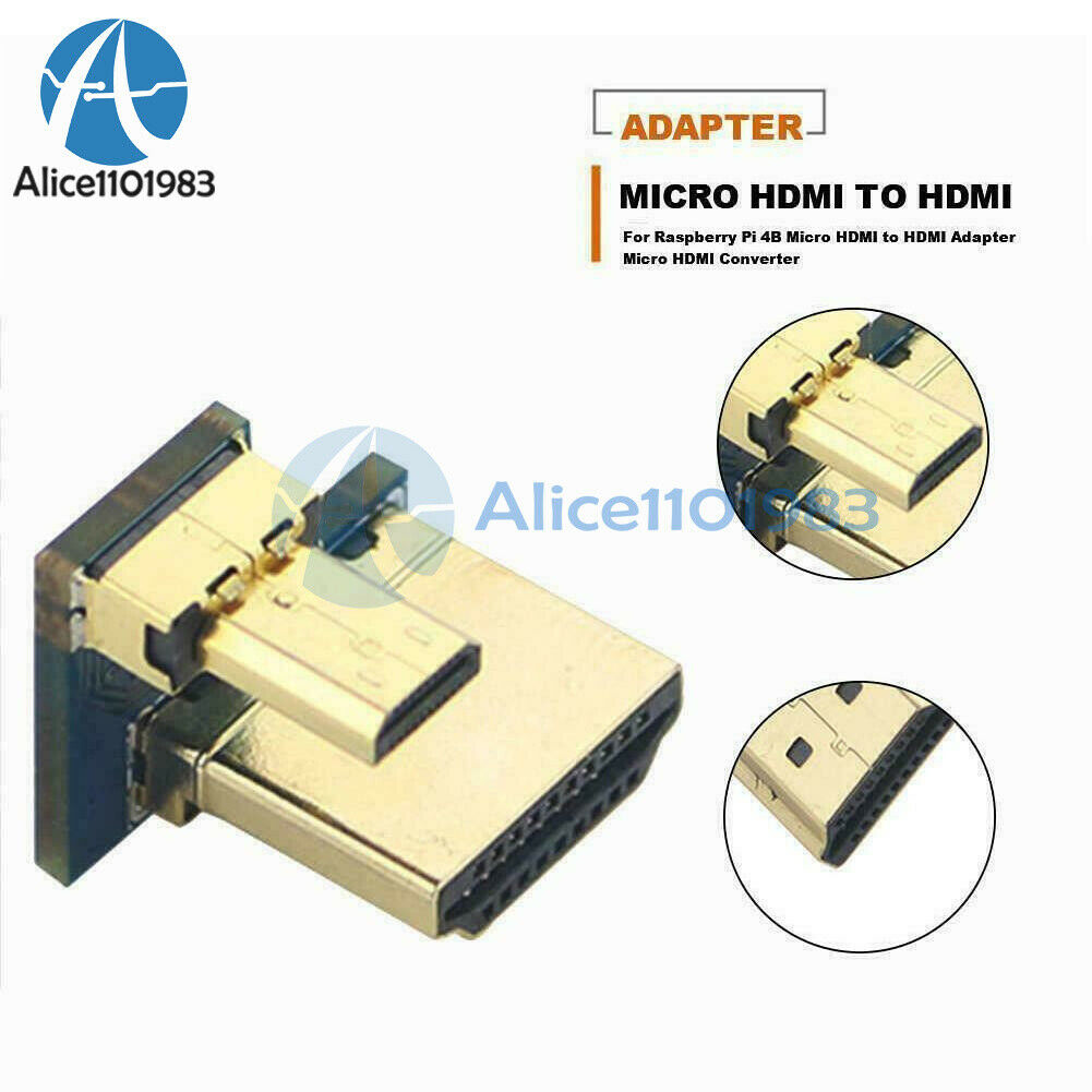 Mini Micro HDMI to HDMI Converter HDMI Screen Adapter for Raspberry Pi 4B N#S7