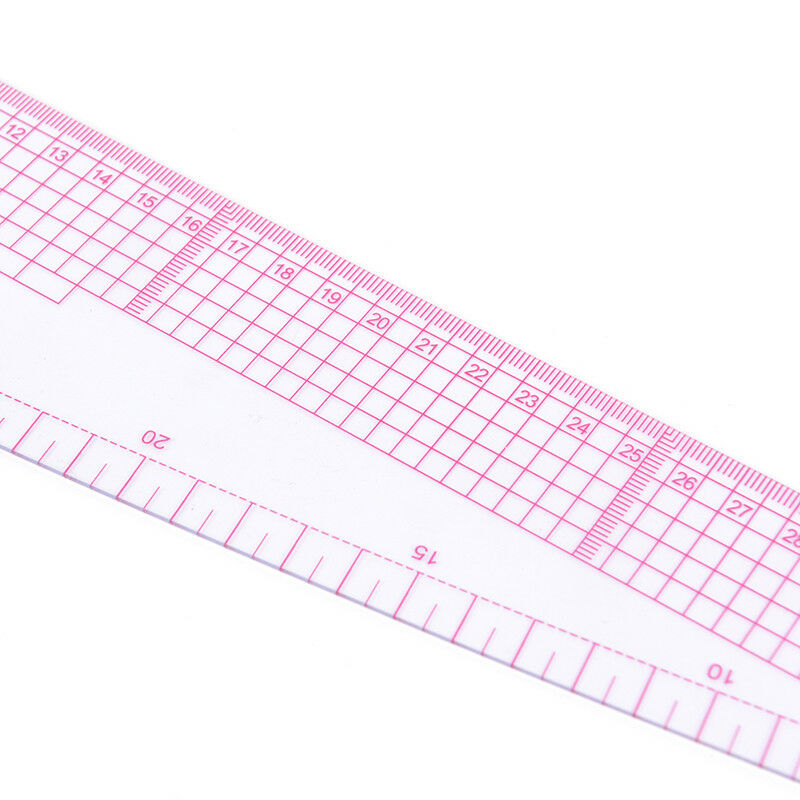 Styling design plastic ruler 3in1 french hip straight curve comma ruler tool NC