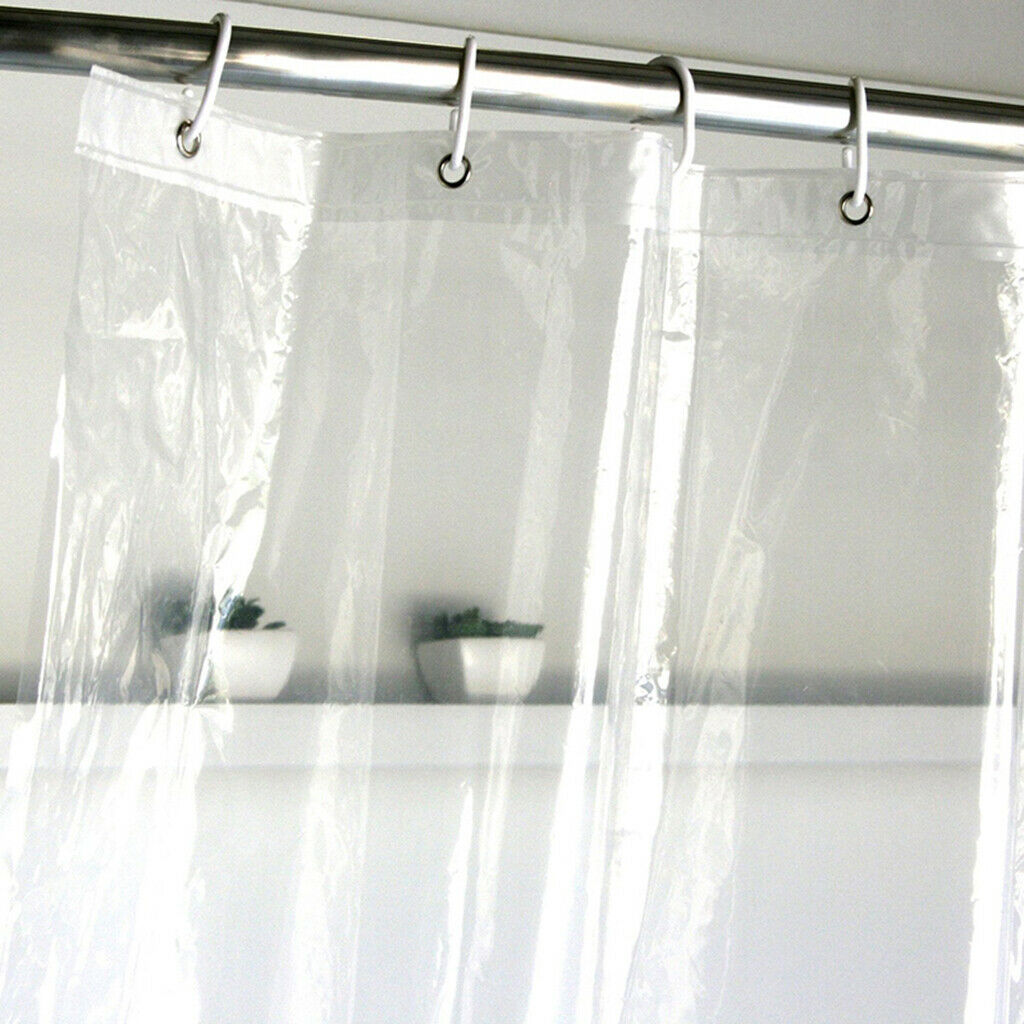 72x80inch PEVA Clear Shower Curtain Liners Waterproof Polyester Bath Screen,Rust