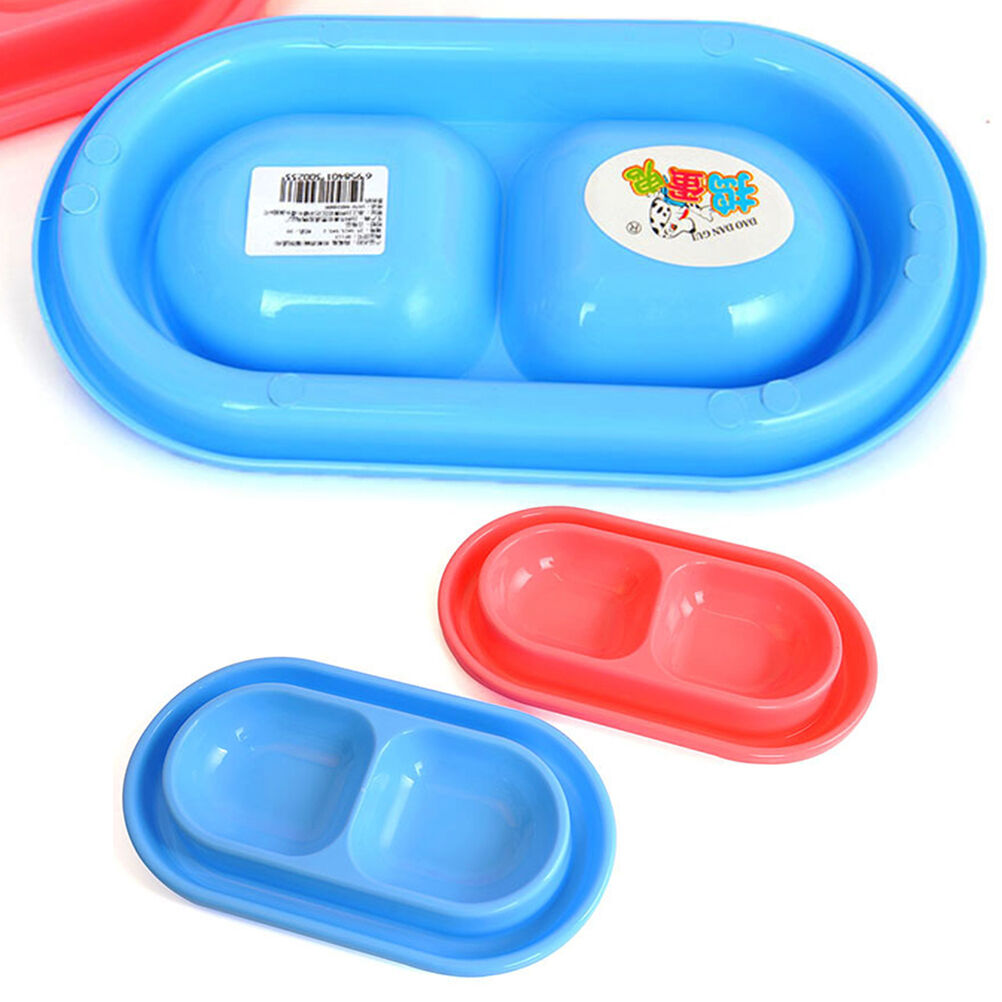 Water Drinker Food Feeder Pet Dog Doggie Dish Double Bowl Anti Ant Feeding lc Lt