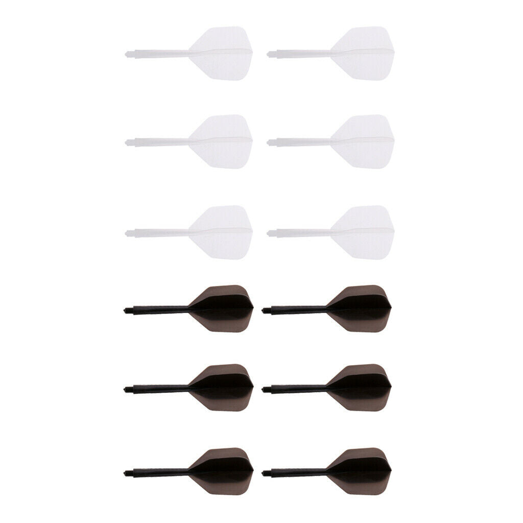 12Pcs Durable Lightweight 2BA Thread  Shafts With  Flights, 2 Colors