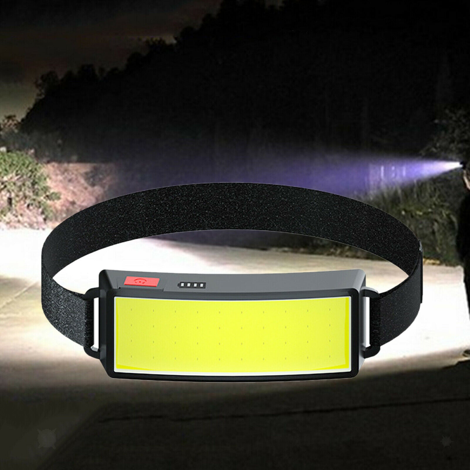 LED Headlamp Flashlight COB Headlight for Walking Running, Camping, Outdoor