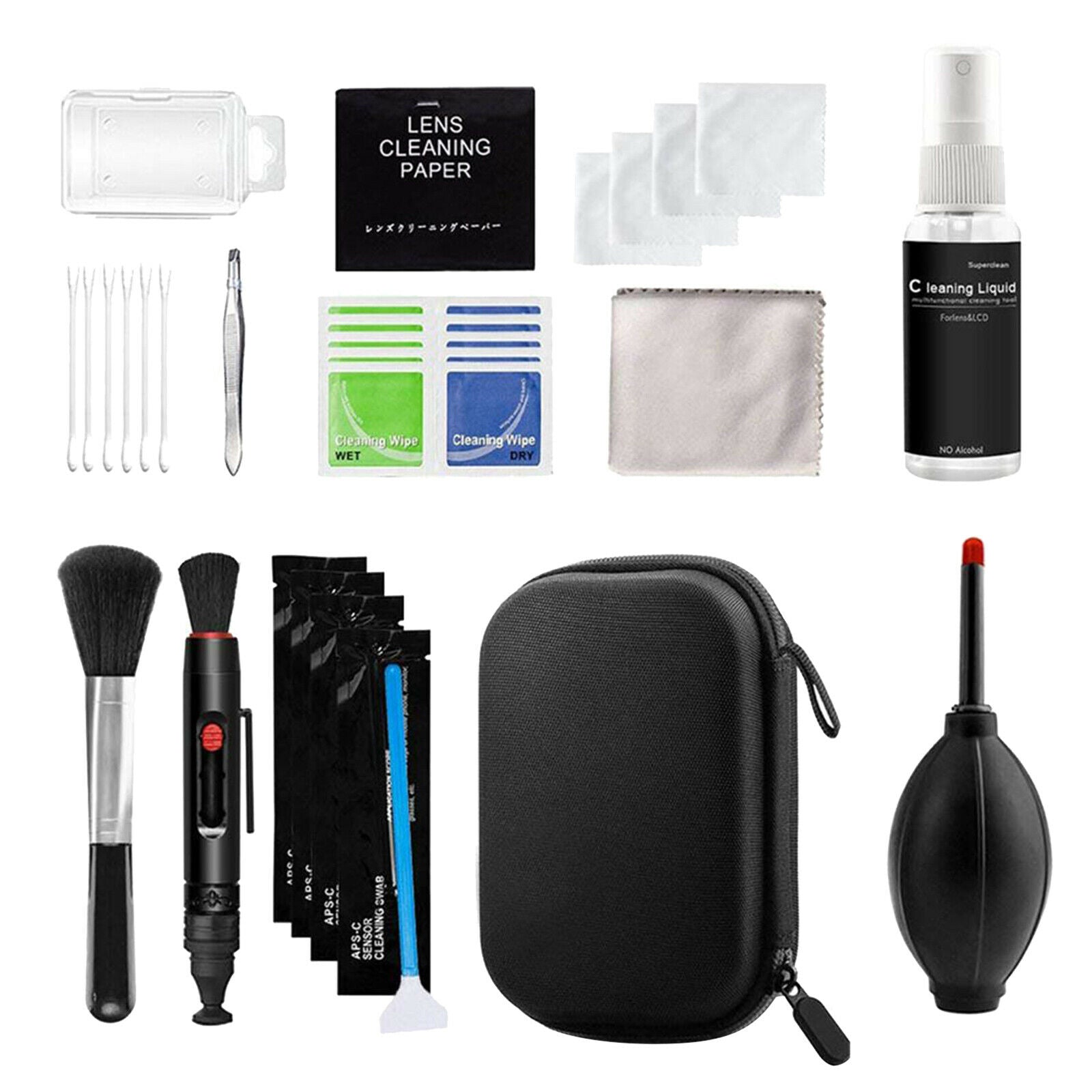 Professional Camera Cleaning Kit for DSLR Cameras + Air Blower Nozzle + APS-C