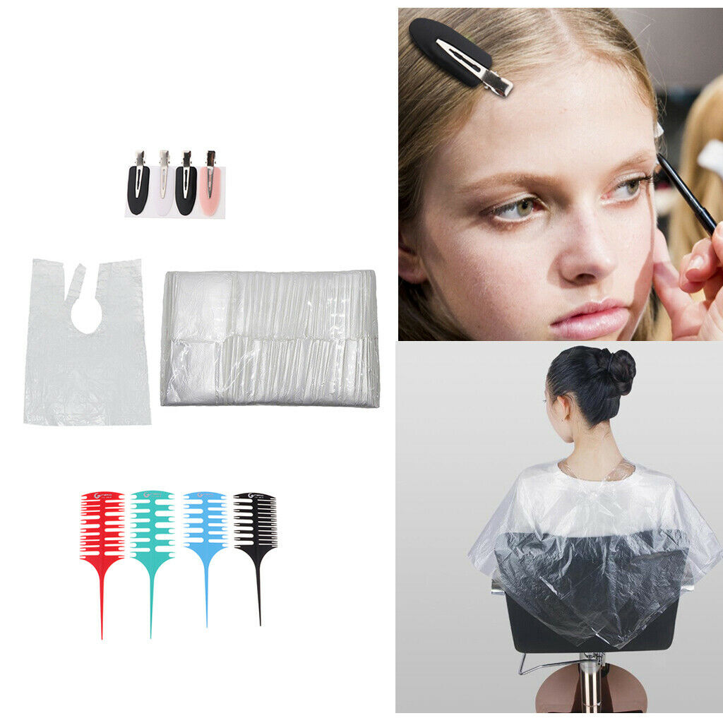 Barber Plastic Hair Capes Dye Foiling Highlight No Bend Bangs DIY Clips