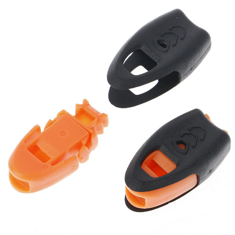 10PC Whistle Zipper Pull Cord Ends Lock Paracord OutdoorUS Lt
