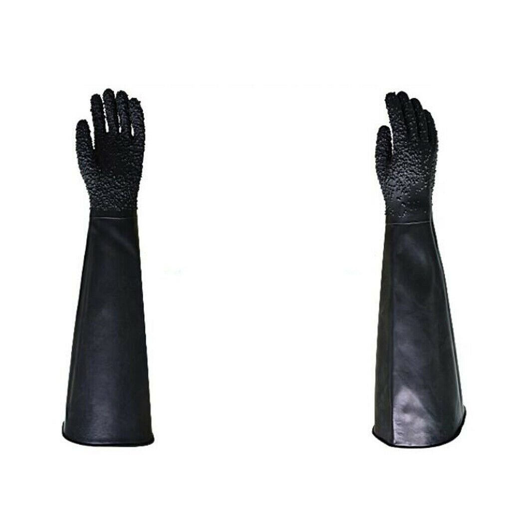 68cm Left Work Protective Gloves for Blasting Sand Blast Cabinet Industrial