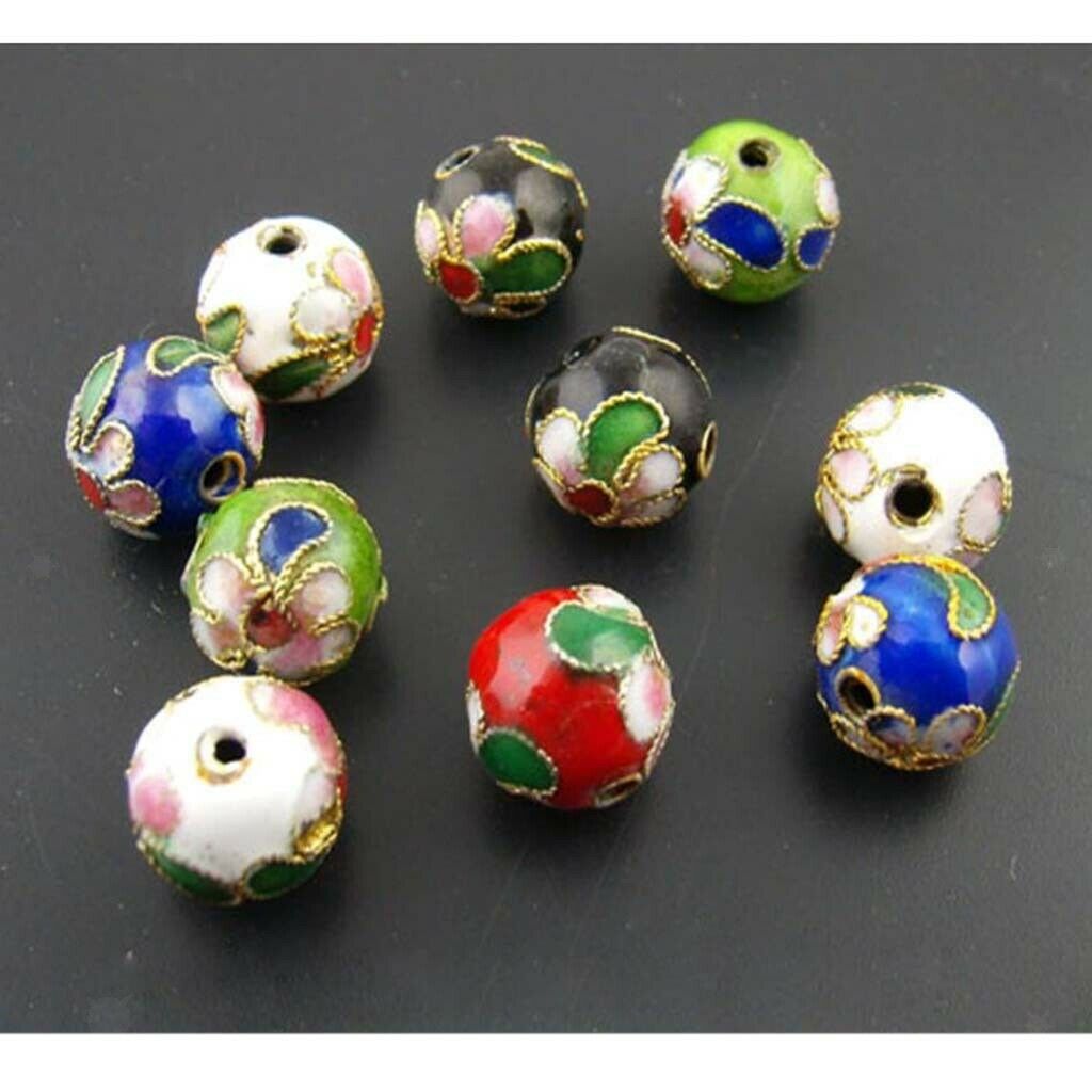 30 pieces of mixed color cloisonne spacer finds beads in