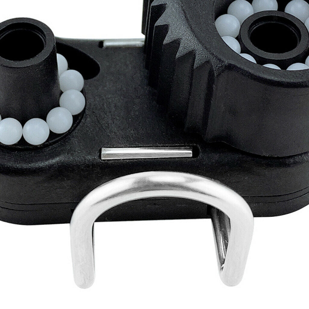 2pcs Black Aluminum Ball Bearing Sailboat Cam Cleat Breaking Load 900kg