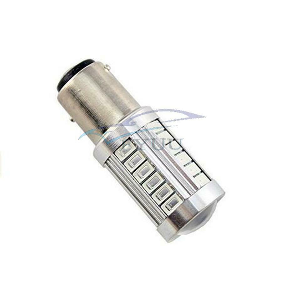 12V 2 Pcs Yellow Car Tail Brake Lights Daytime Running Lights Turn Signal Lights