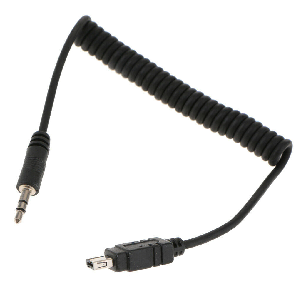 3.5mm to MC-DC2 N3 Remote Control Shutter Release Cable Coiled Cord for