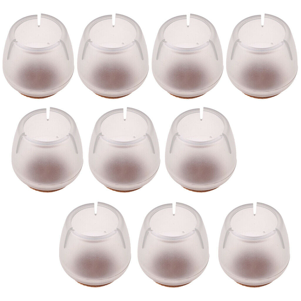 30 Pieces For Round 17-21mm Chair Leg Caps  Protectors Clear