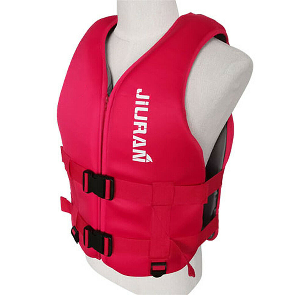 2X Fishing Life Jacket Vest Neoprene Buoy Aids Floatation Device   Red S