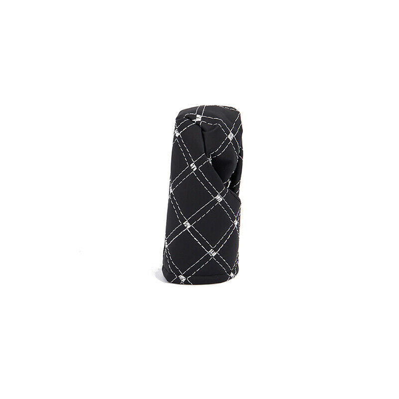 2 In 1 Set Car Faux Leather Gear Shift Knob Cover Hand Brake Cover Sleeve CovDF