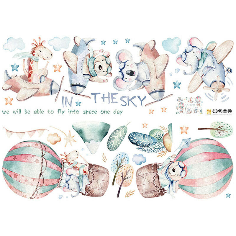 Animal Wall Stickers For Kids Room Nursery Vinyl Wall Decals Murals Home .l8
