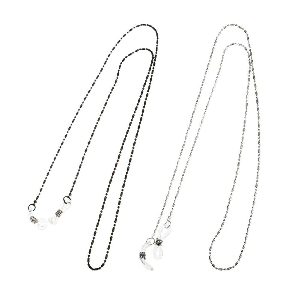 2x Glasses Chain Metal Neck Cord Eyeglasses Sunglasses String Holder Lanyard