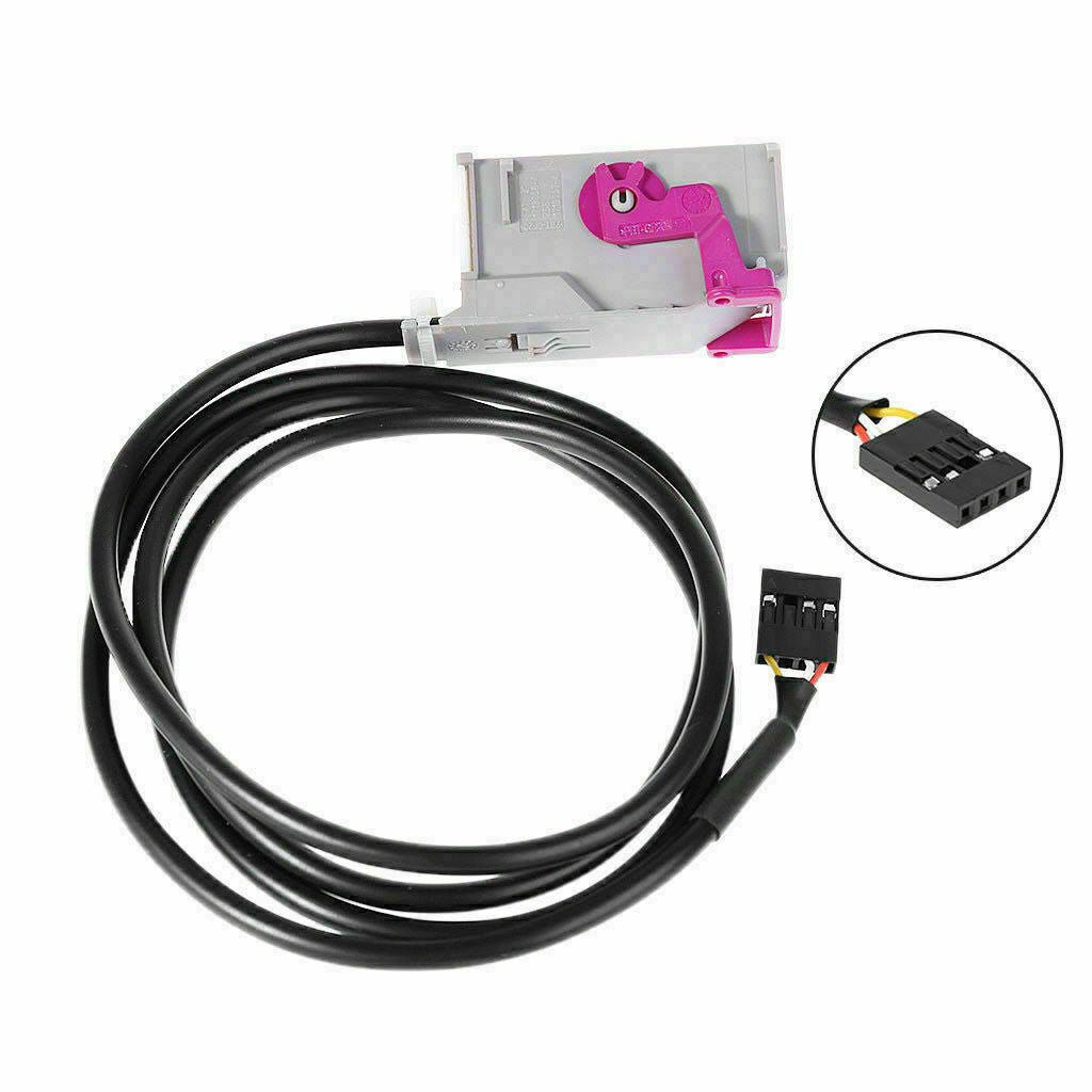Car AUX-in RNS-E Navigation AUX Button Audio Adapter Kit 32Pin Plug for Audi L